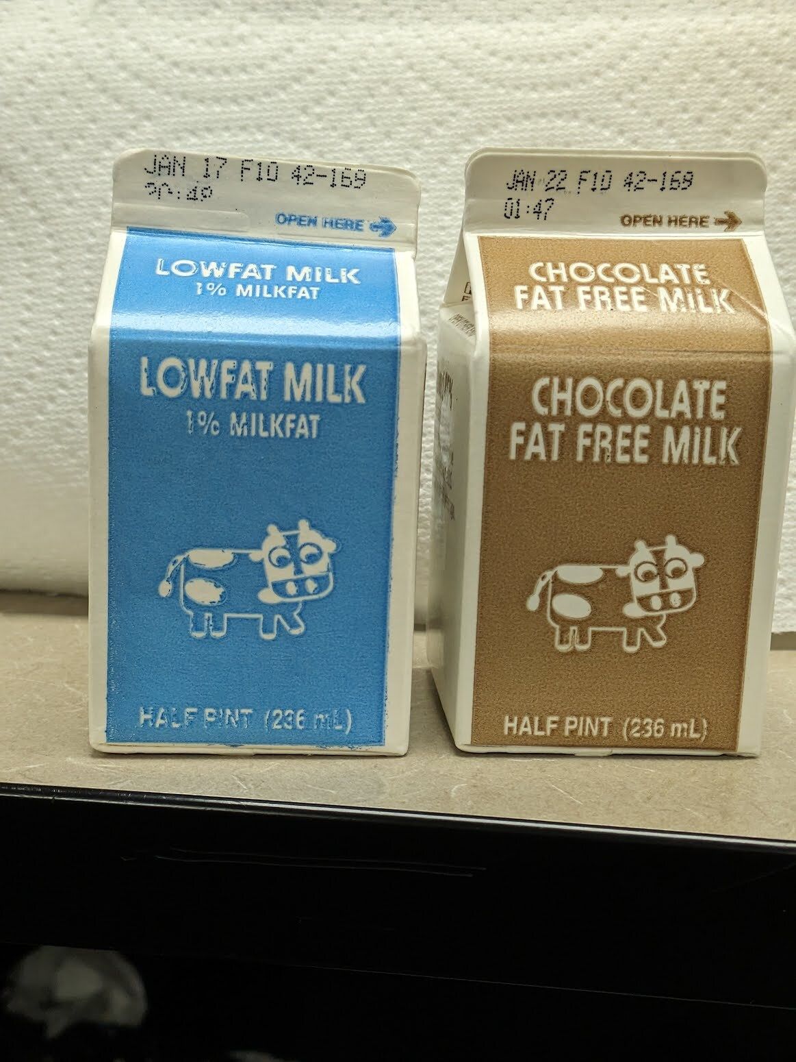 Photo of generic milk carton packaging