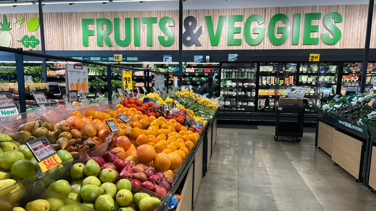 The produce department at Amazon Fresh in Woodland Hills, California.