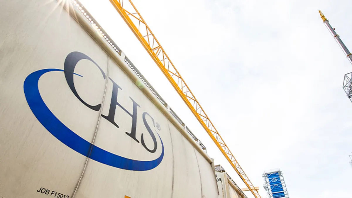 CHS processes grains and oilseeds for customers.